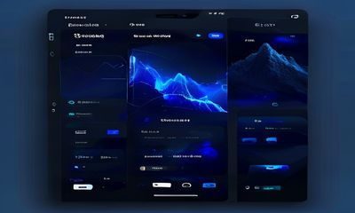 91视频网站移动端App全新界面截图，深色模式下电光蓝高亮设计，简洁现代感强